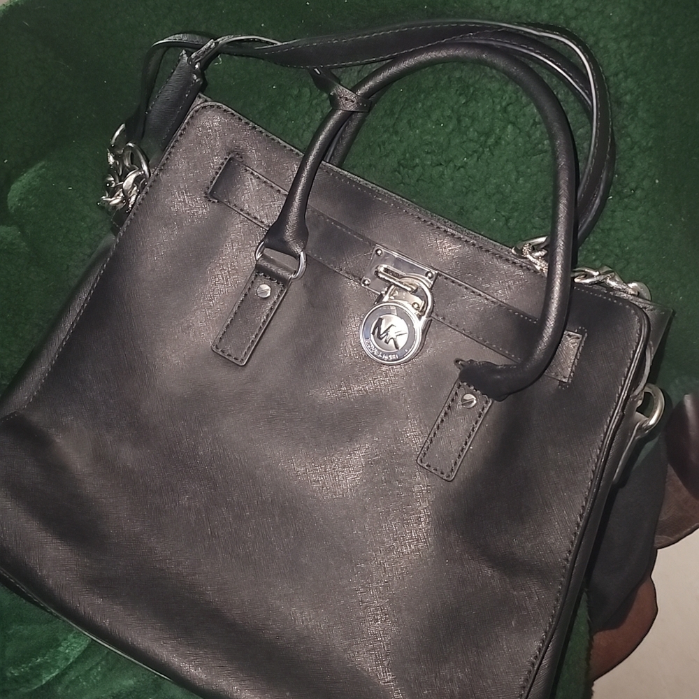 Michael Kors Black Leather Satchel